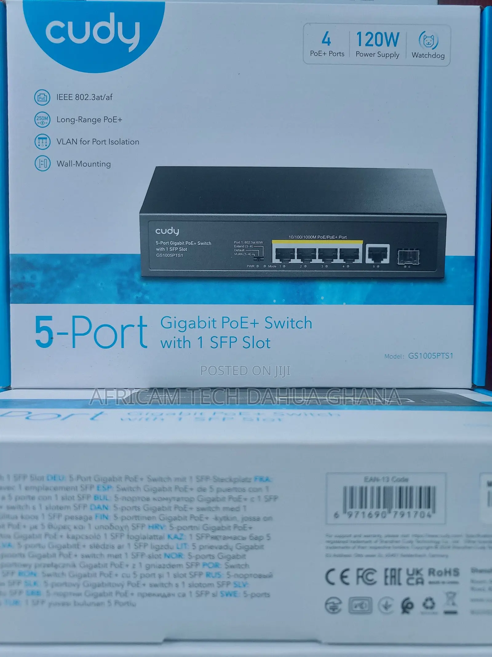 Cudy 5-Port Gigabit Poe+ Switch With 1 SFP
