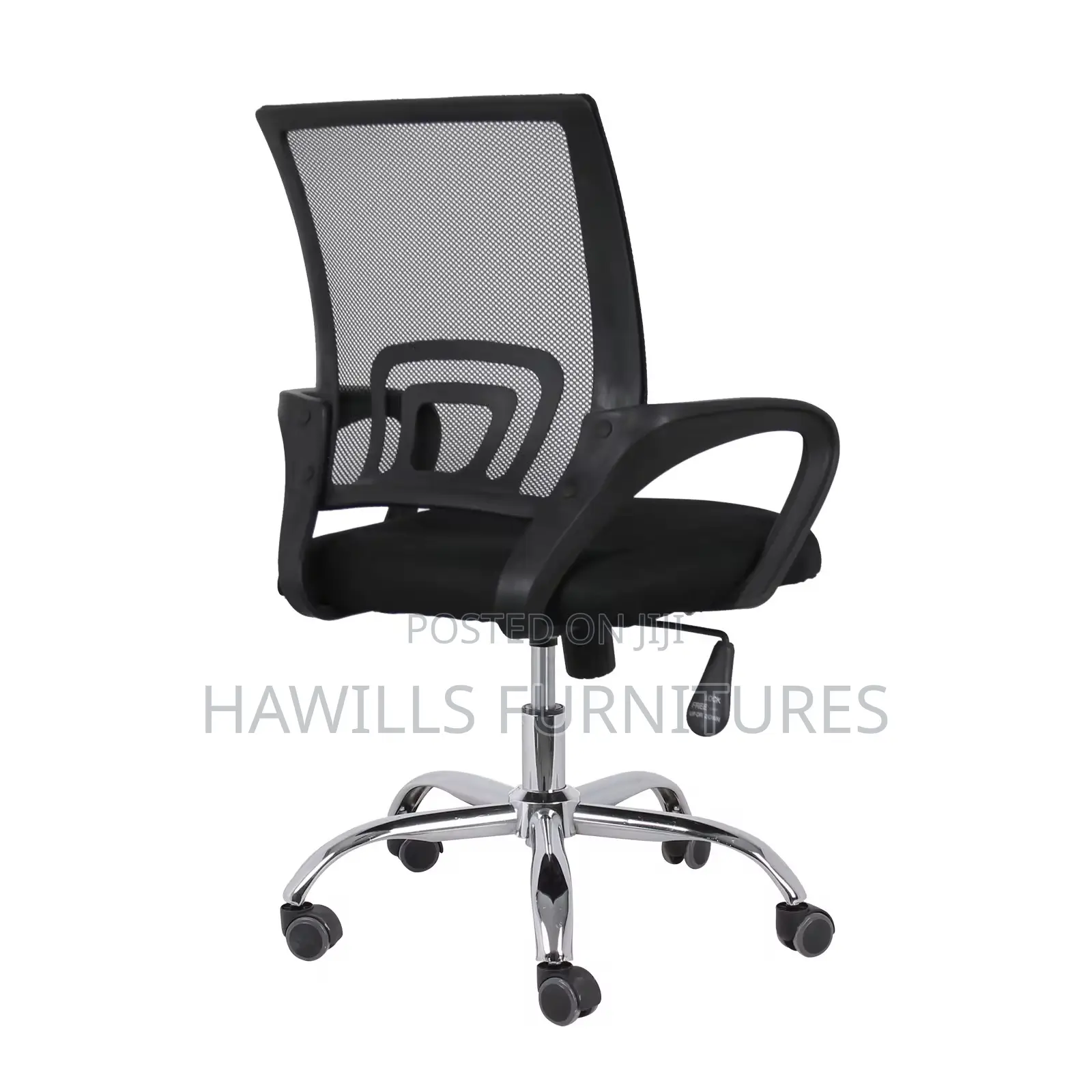 Black Ergonomic Low-Back Office Chair