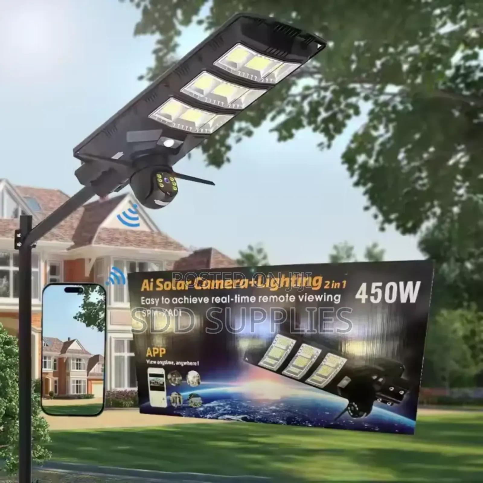 Wifi Solar Streetlight Street Light Security Camera