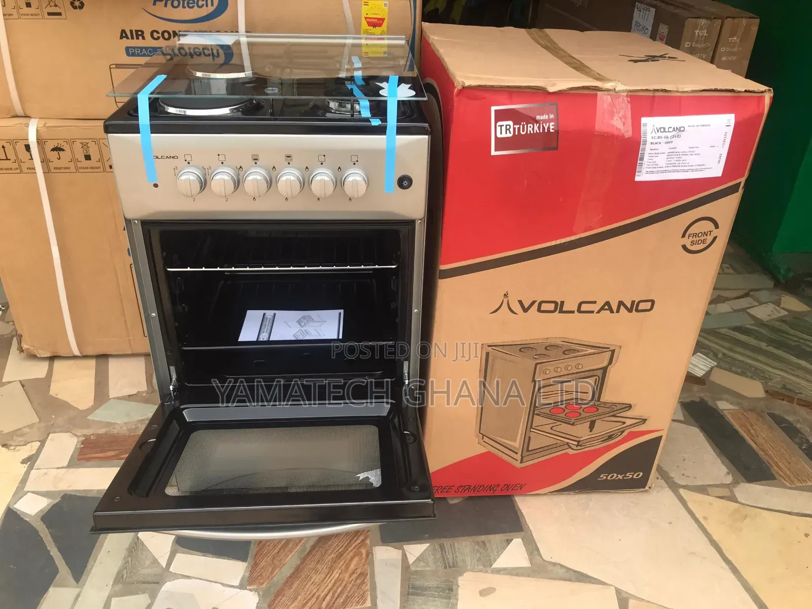 Quality Volcano 50x50cm 2 Gas 2 Electric Stove With Oven And Grill