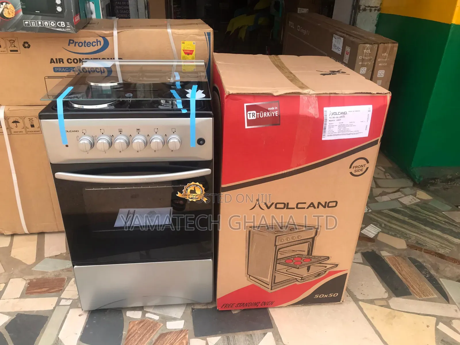 Quality Volcano 50x50cm 2 Gas 2 Electric Stove With Oven And Grill