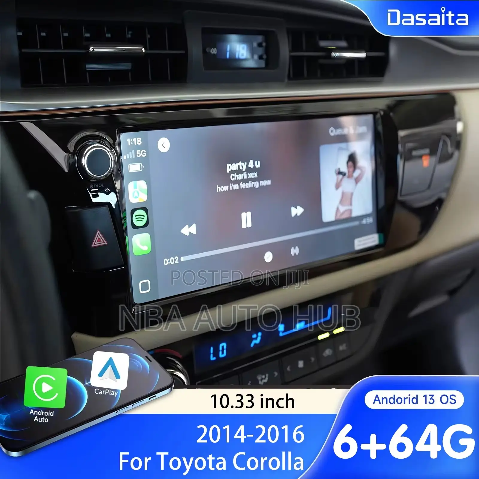 Toyota Corolla Android Multimedia Console