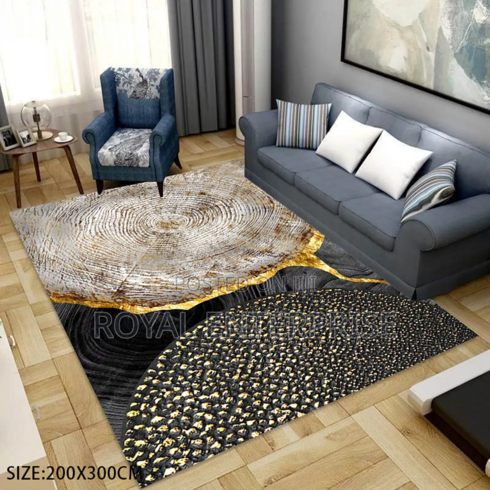Velvet Luxury: 3d Crystal Velvet Carpet ( 200/300cm )