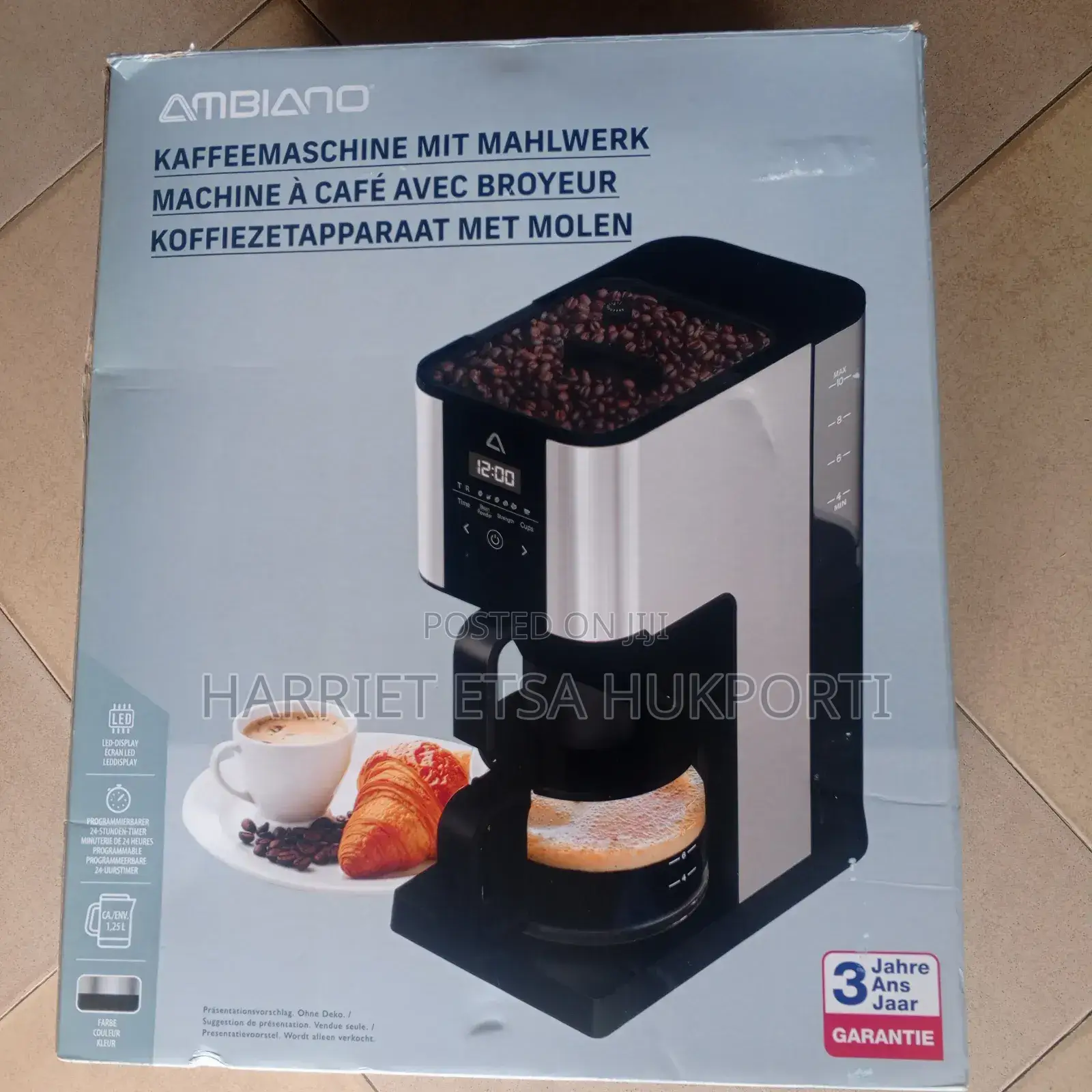 Ambiano Coffee Machine Grinder From Germany