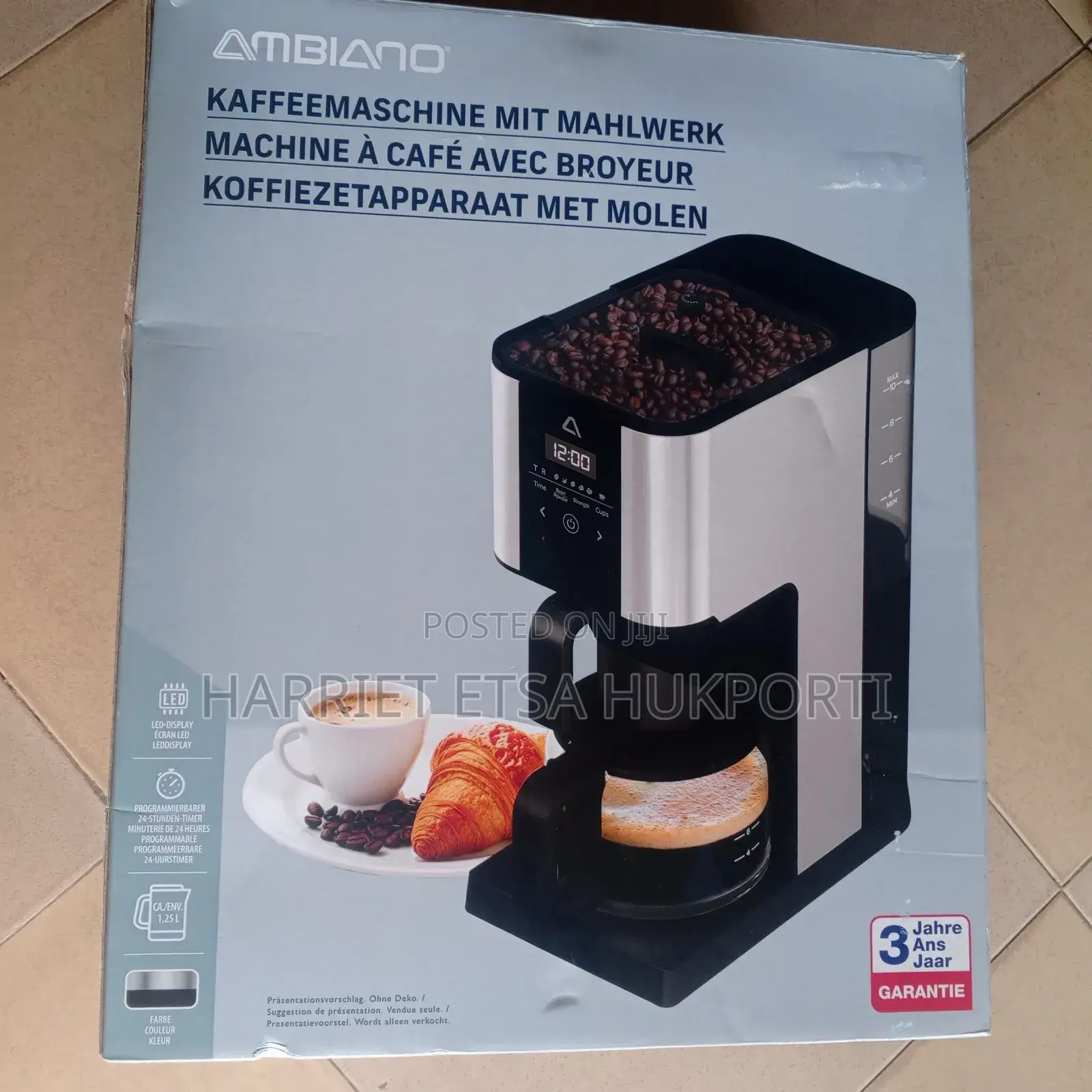Ambiano Coffee Machine Grinder From Germany