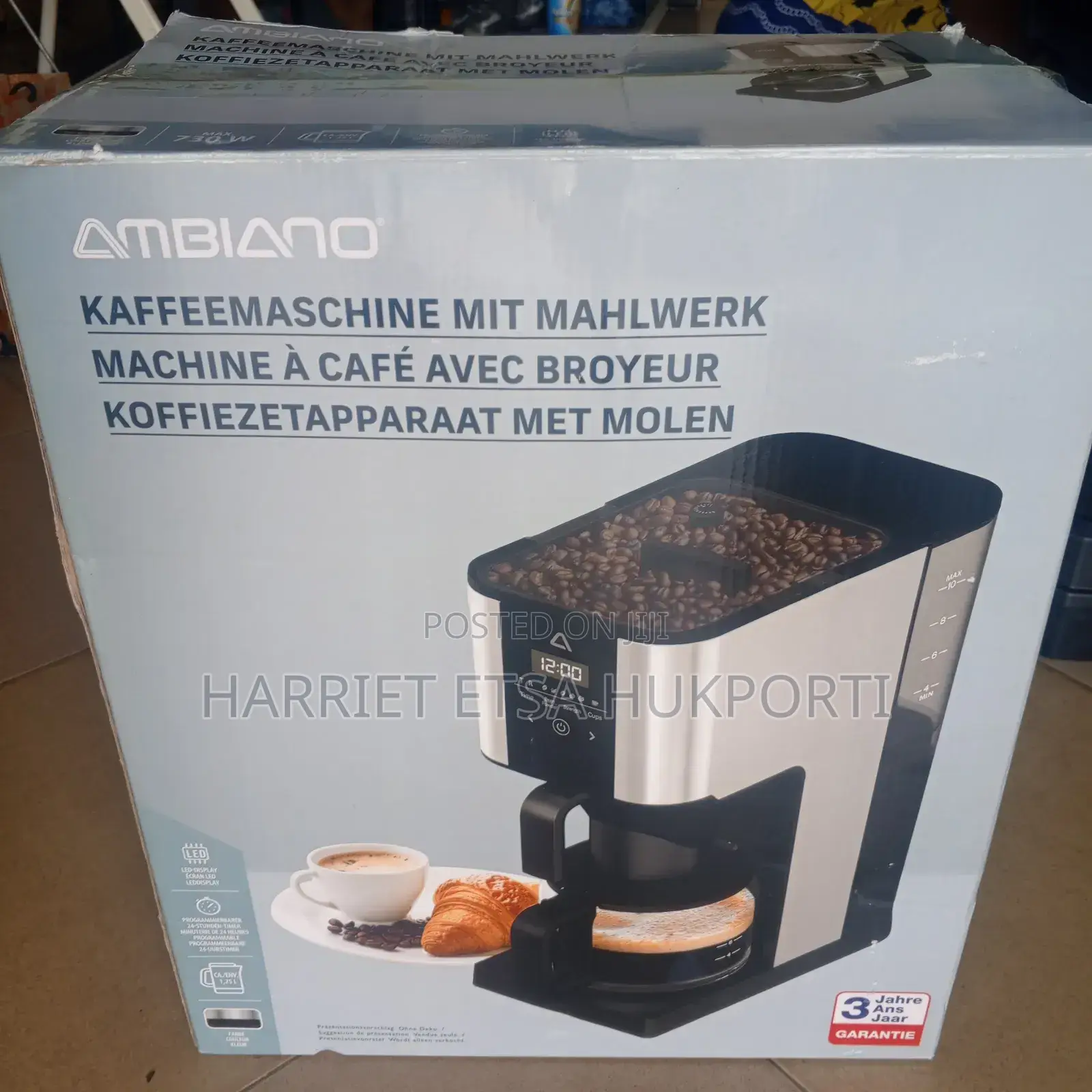 Ambiano Coffee Machine Grinder From Germany