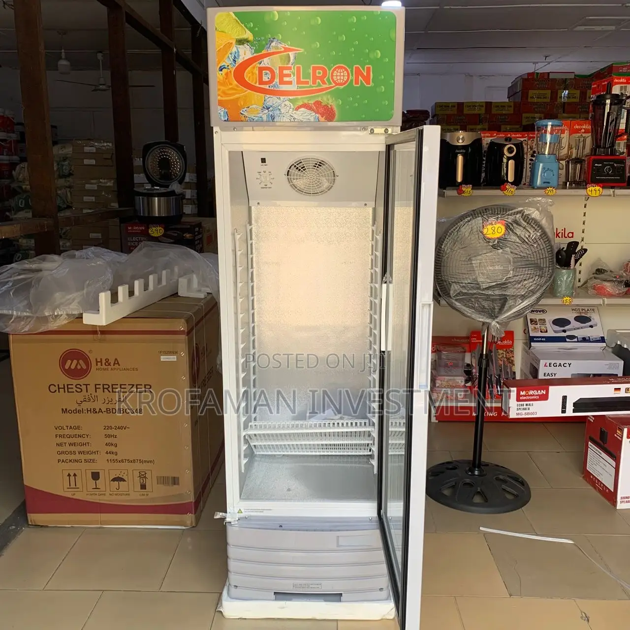 Delron 229l Display/Showcase Fridge