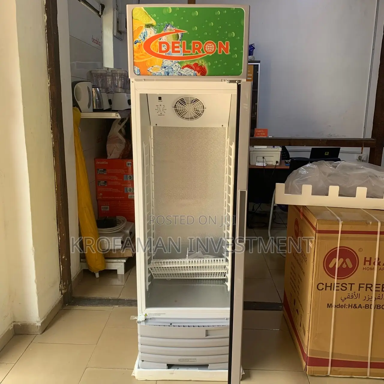 Delron 229l Display/Showcase Fridge