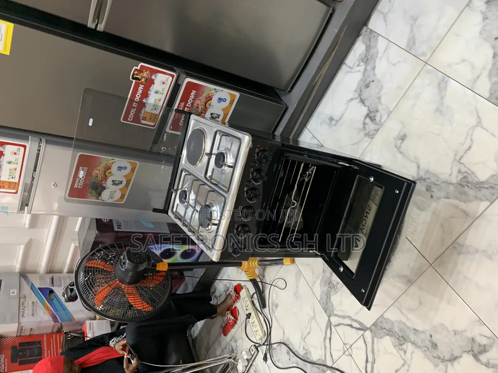 Newly Virtual 50x50 1 Electric 3 Gas Black Ailyons Cooker