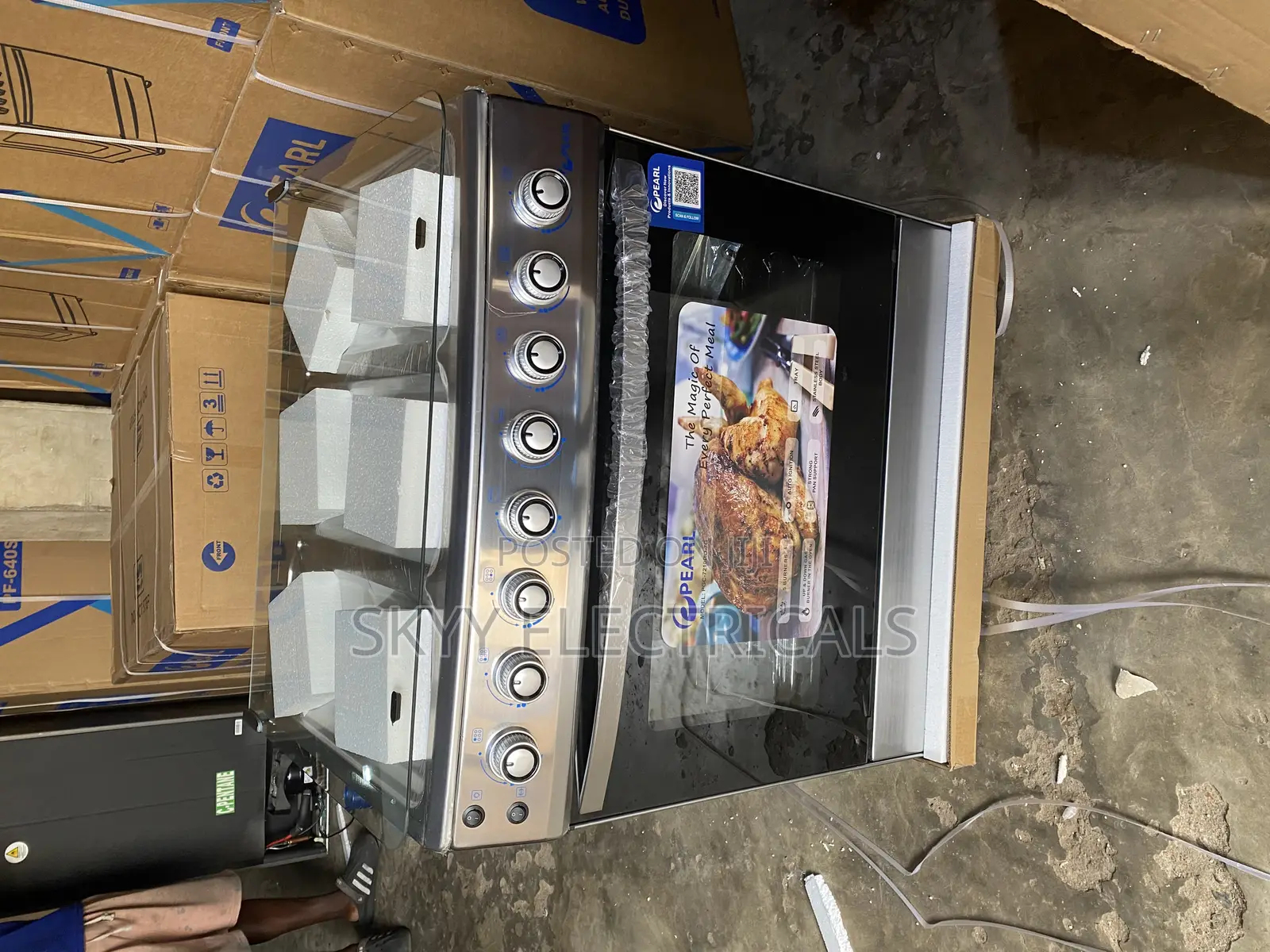 Pearl 6 Burner Gas Cooker With Oven New