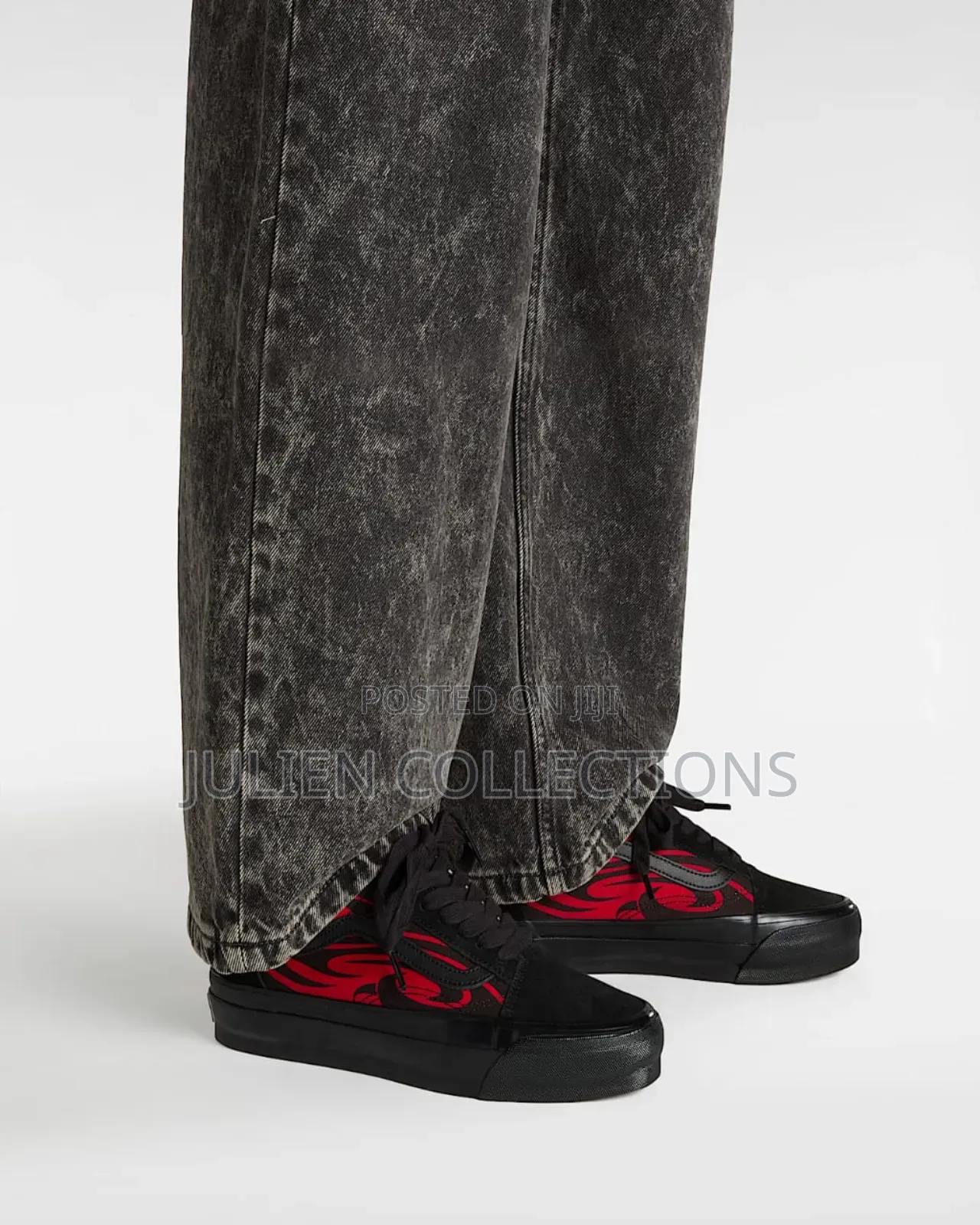 Old Skool Van Y2k Flame Red Ans Black