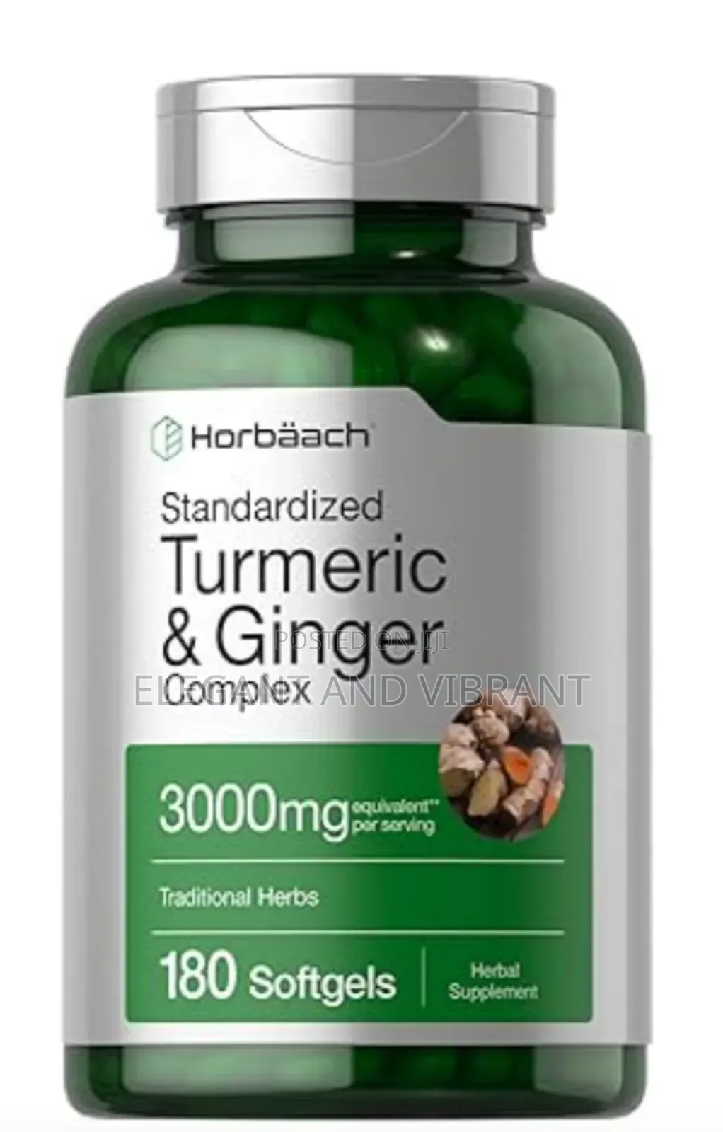 Turmeric And Ginger Sup 3000mg |180 Softgel Pills | With Black Pepper