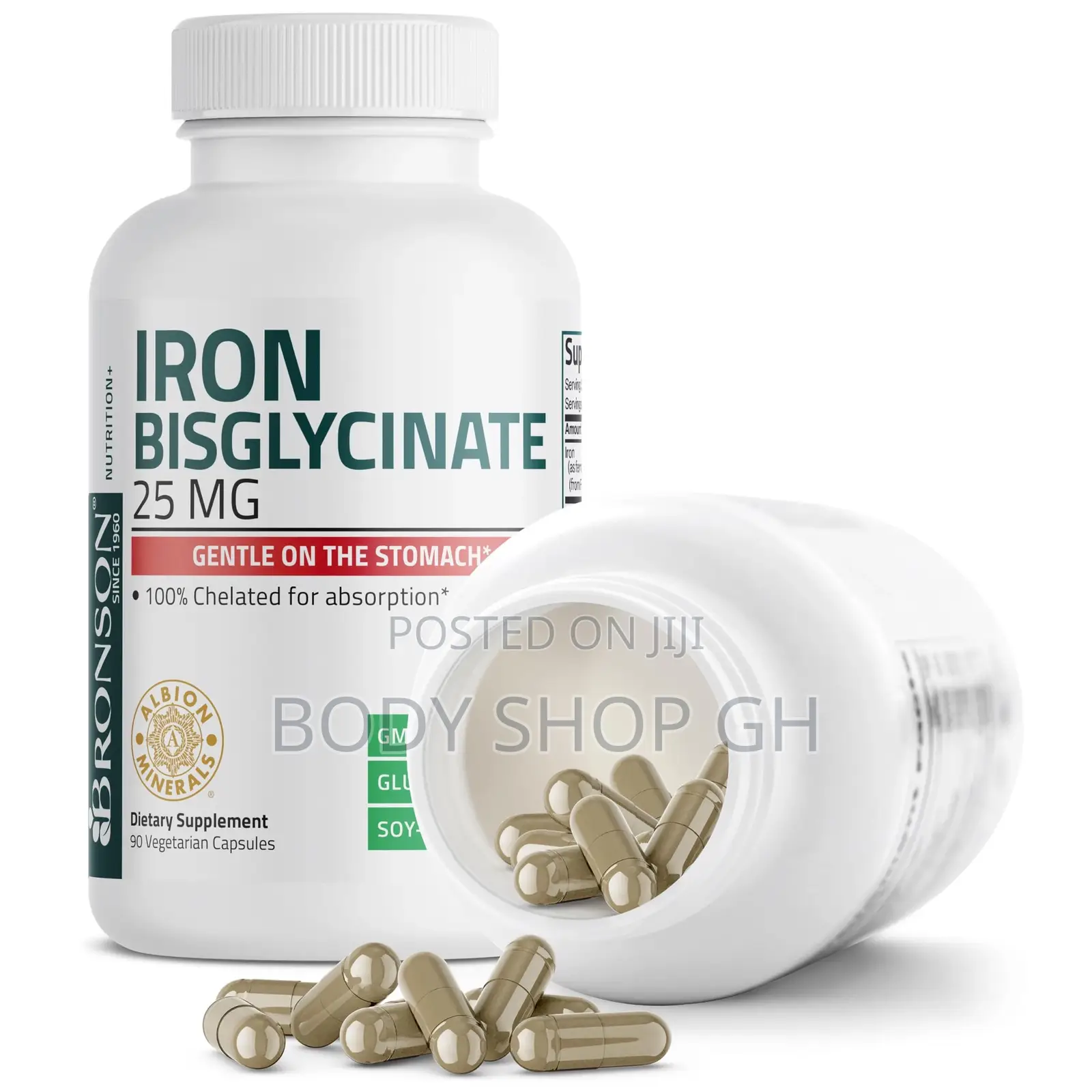 Bronson Iron Bisglycinate 25 Mg Gentle on the Stomach