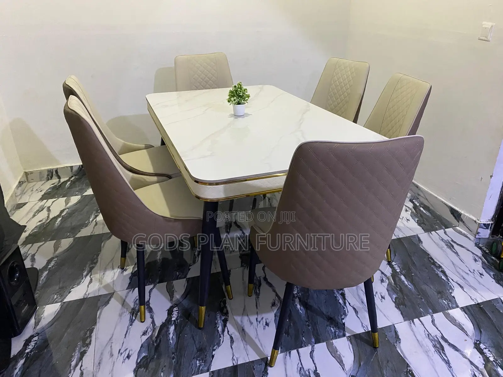 6 Seater Marble Dining Set