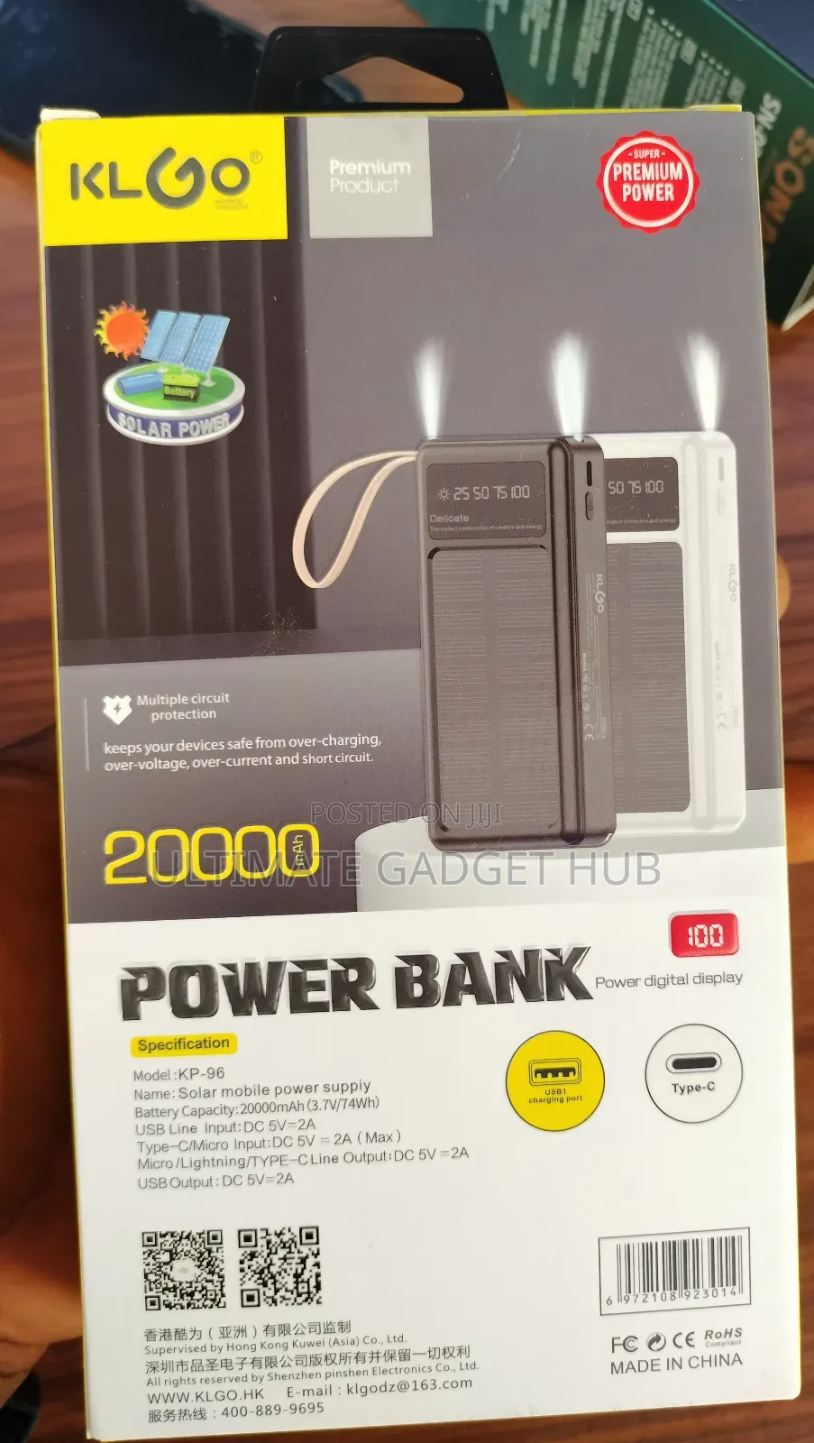 Power Bank (20000mah)Klgo