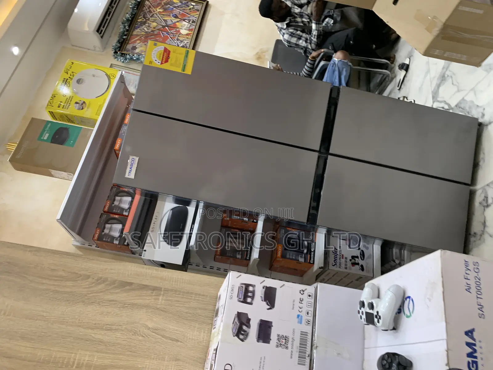 Buy Efficient Side by Side 4 Doors Nasco Grey Nasf-400fdr1 Fridge