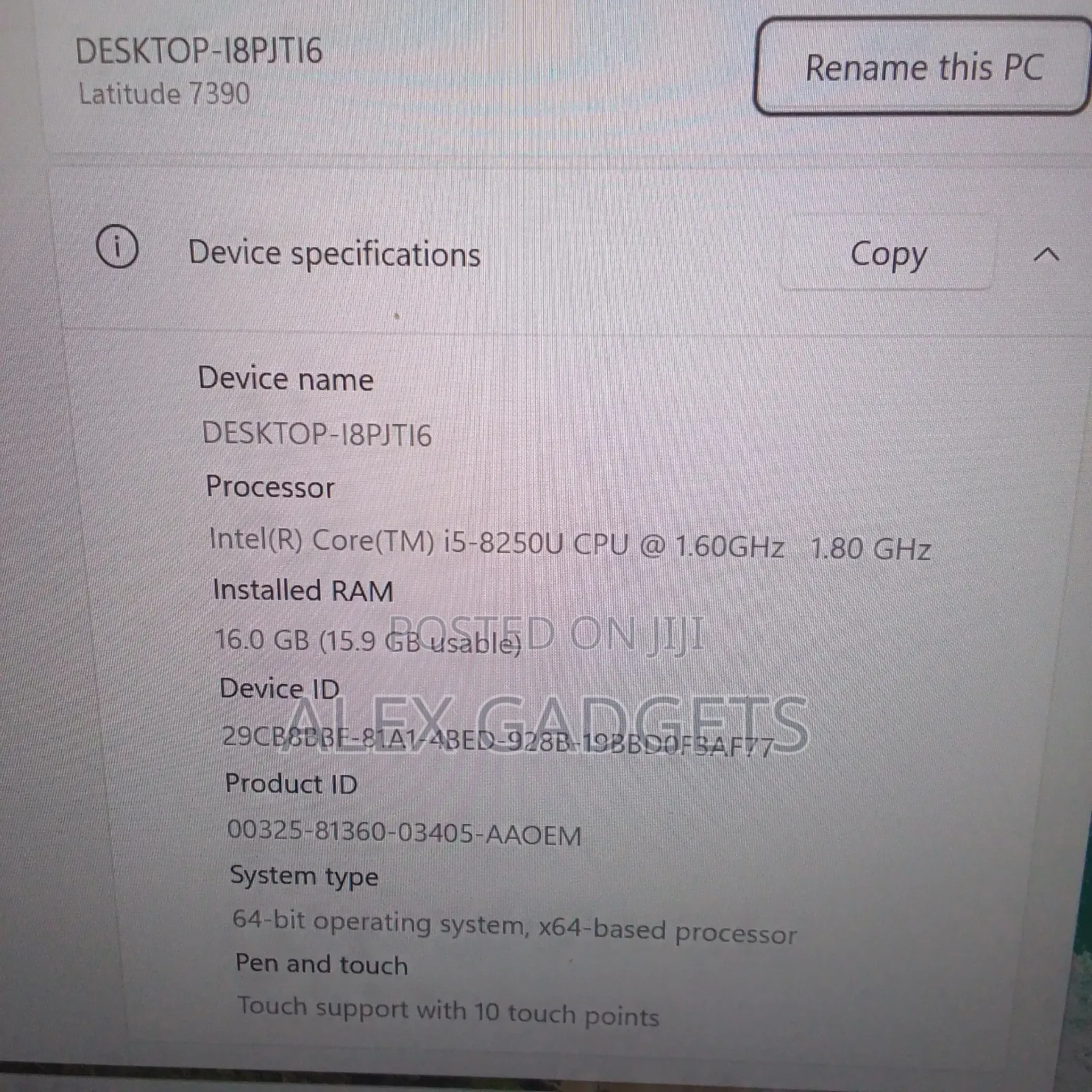 Laptop Dell Latitude 7390 16GB Intel Core i5 SSD 256GB