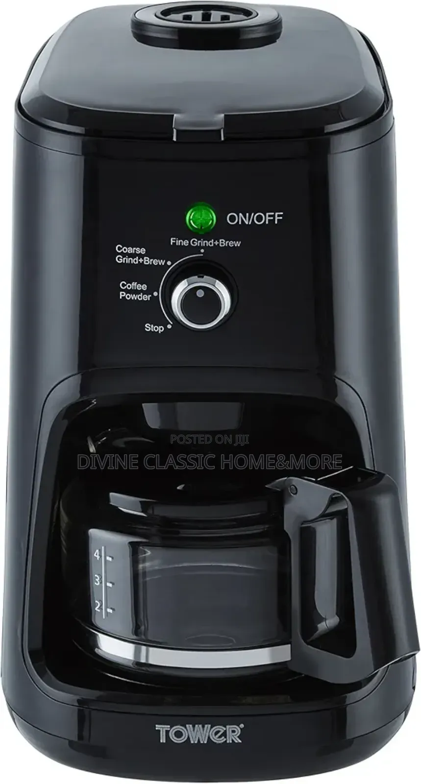 2in1 Tower Grind and Brew Coffee Machine