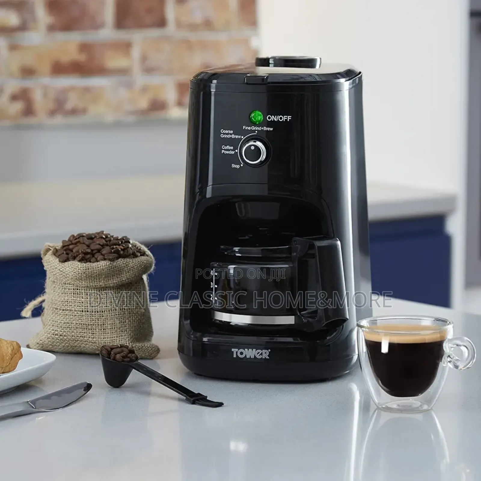 2in1 Tower Grind and Brew Coffee Machine