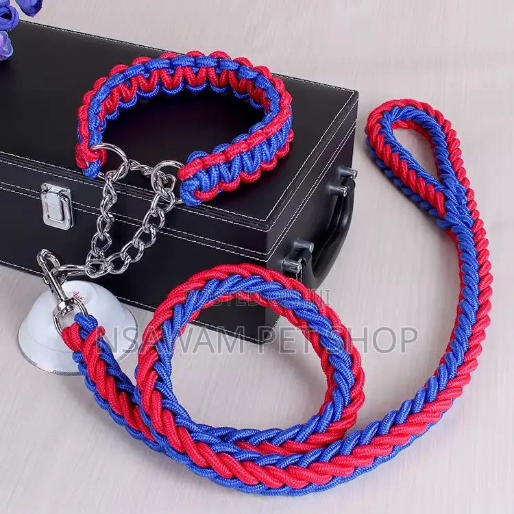 Woven Leash With P-Choke Chain