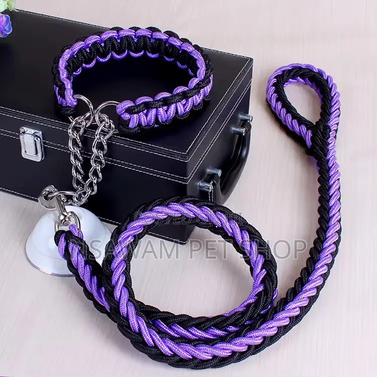 Woven Leash With P-Choke Chain