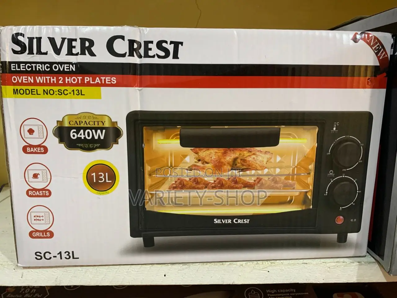 13l Super Quick Silver Crest Toaster Oven