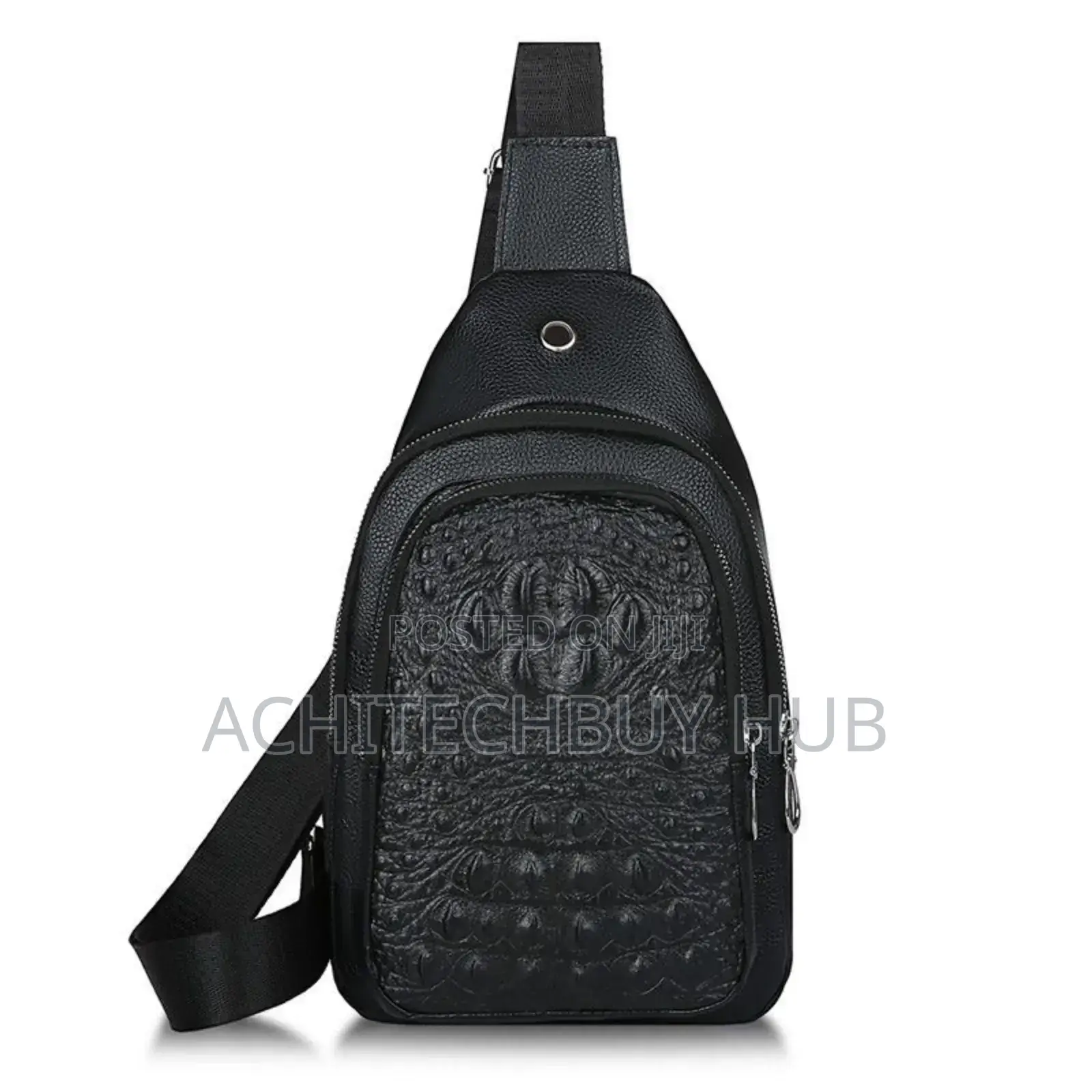 Crocodile Leather Sling Bag For Men – One Shoulder Crossbody