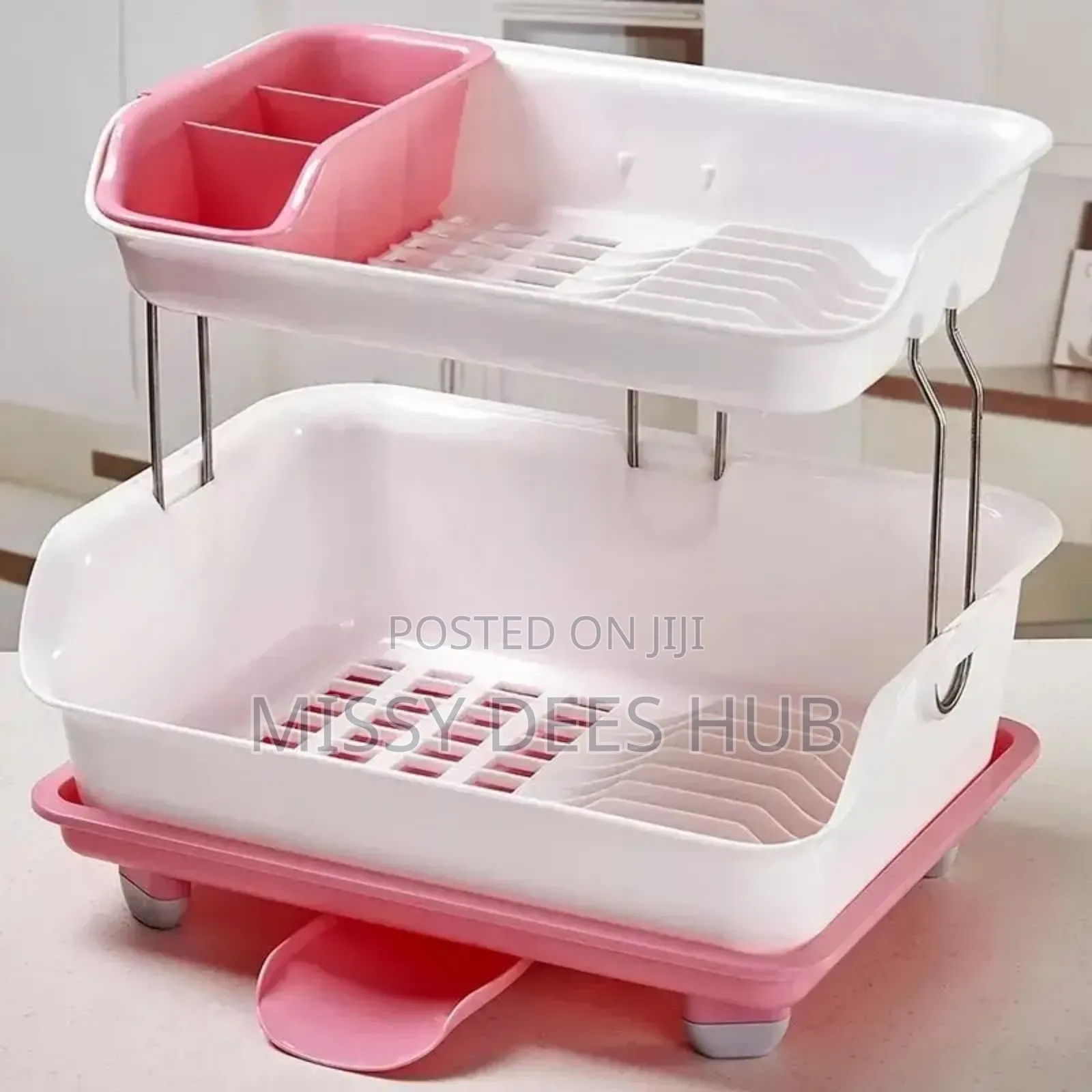 Sturdy 2 Tier Plastic Dishrack