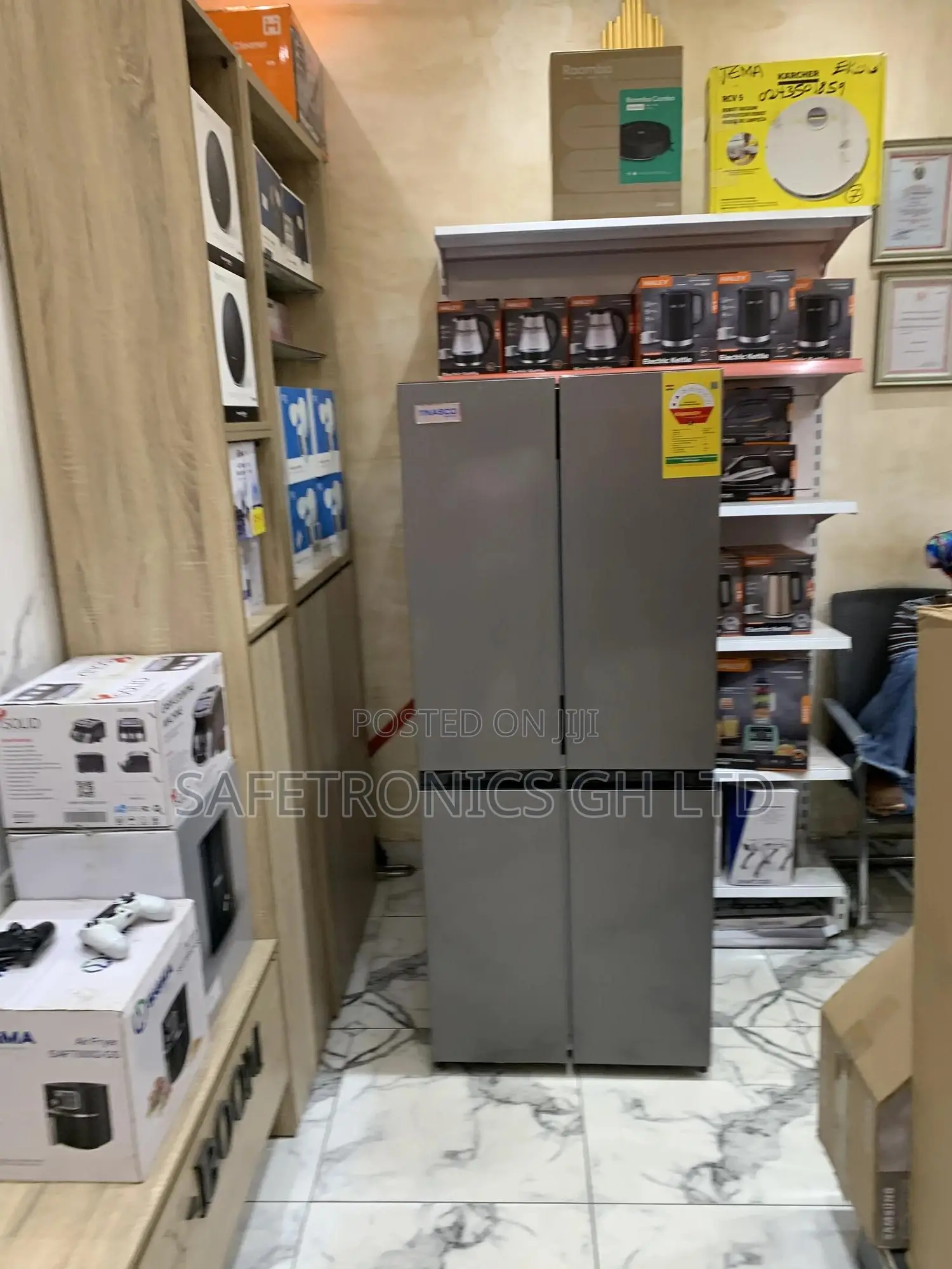 Just Choose Nasco Grey Side by Side Nasf-400fdr1 Electric Fridge