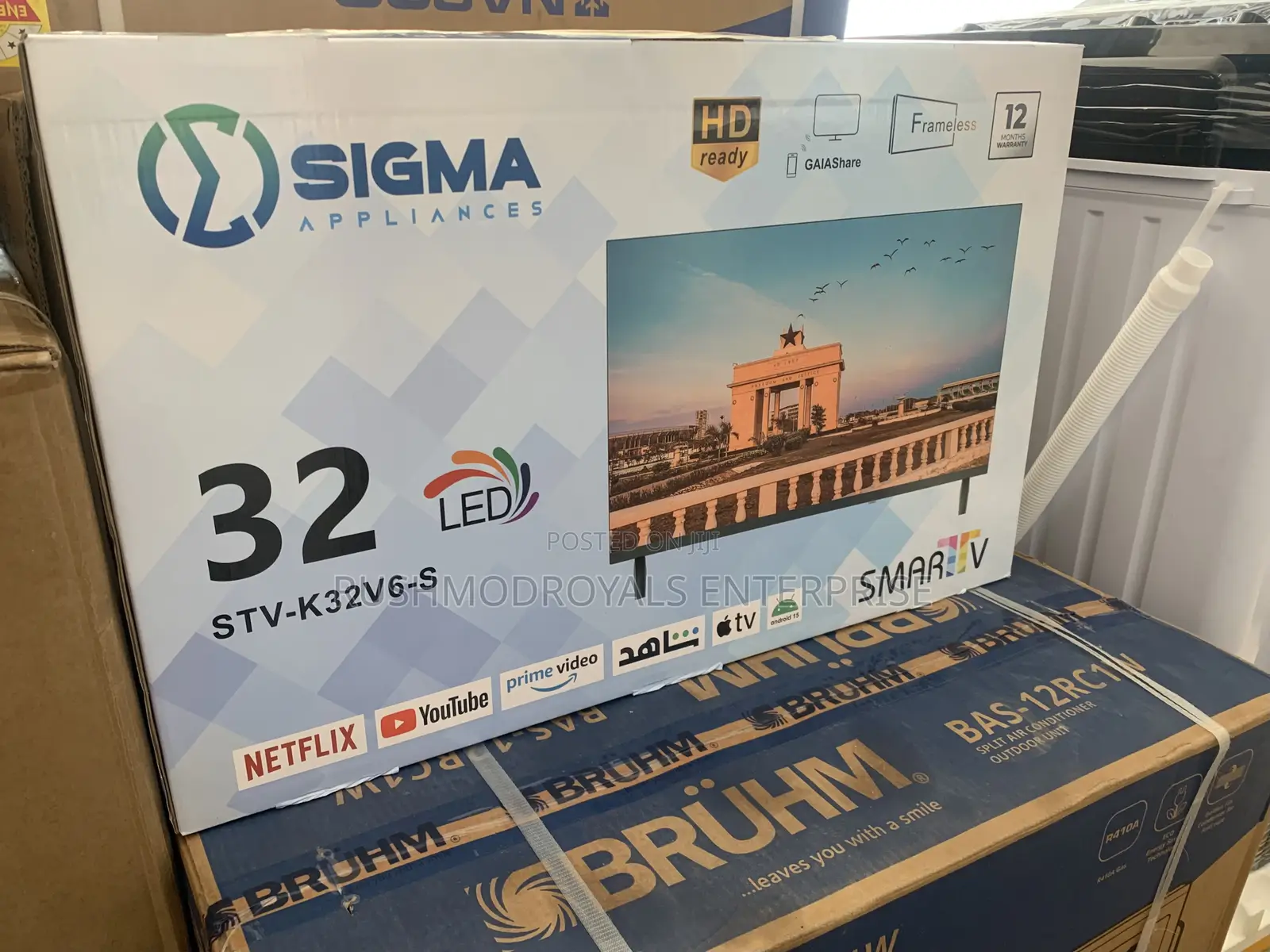 Sigma 32” FHD Frameless Smart Android Tv (Sig-K32v6-S)