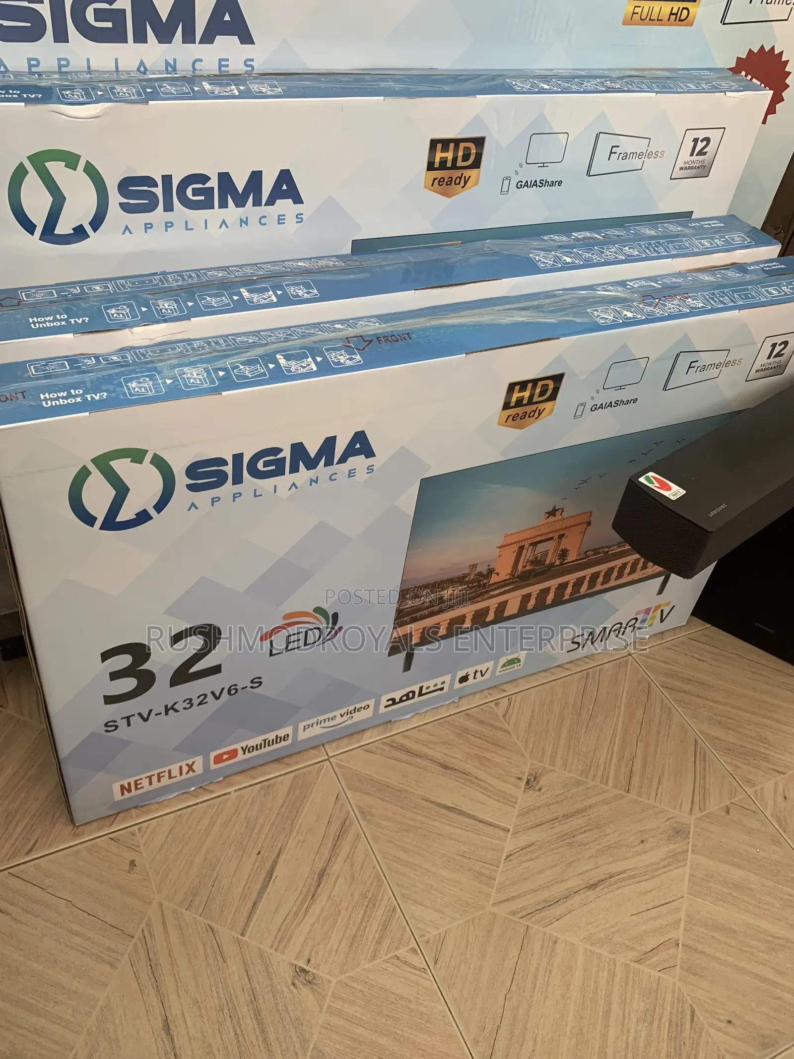 Sigma 32" Borderless Smart Tv (Android 14/15) - Sleek Modern