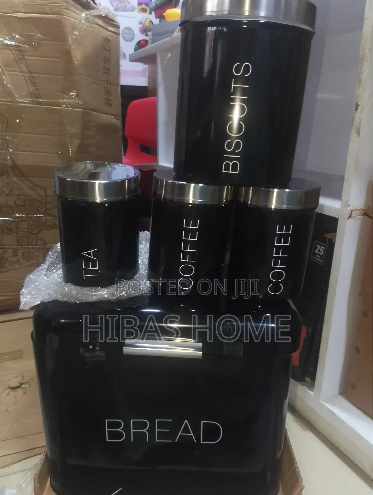 Home Kitchen Storage Set. 5 Pcs Set Cannisters