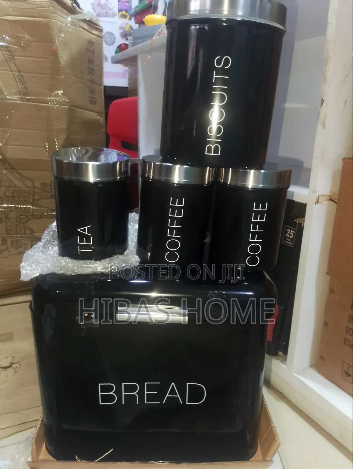 Home Kitchen Storage Set. 5 Pcs Set Cannisters