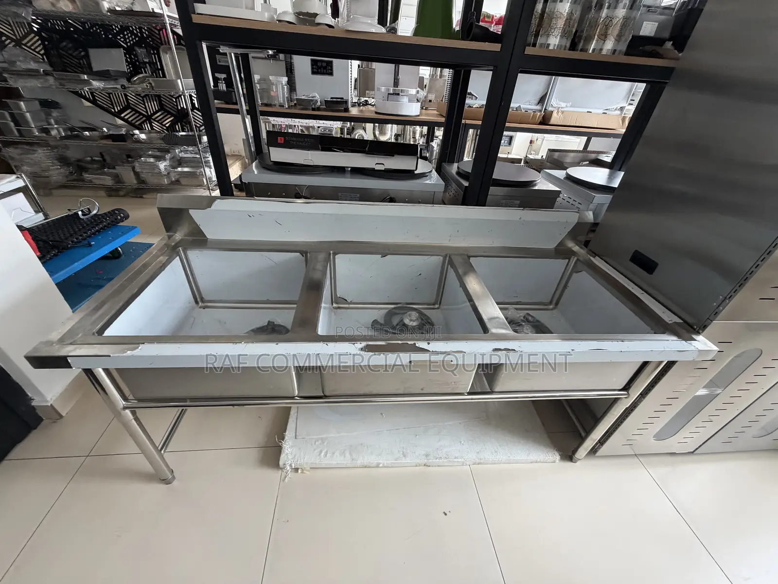 Commercial Stainless Steel Triple Sink