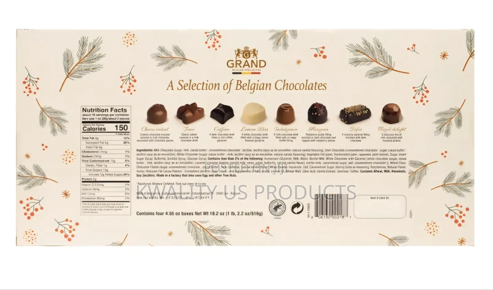 Gudrun Belgian Chocolate Variety Gift Pack - 516 Grams