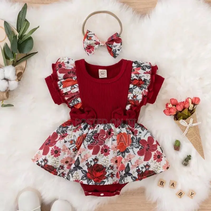 Ruby Bloom Princess Romper Dress. 12-18m