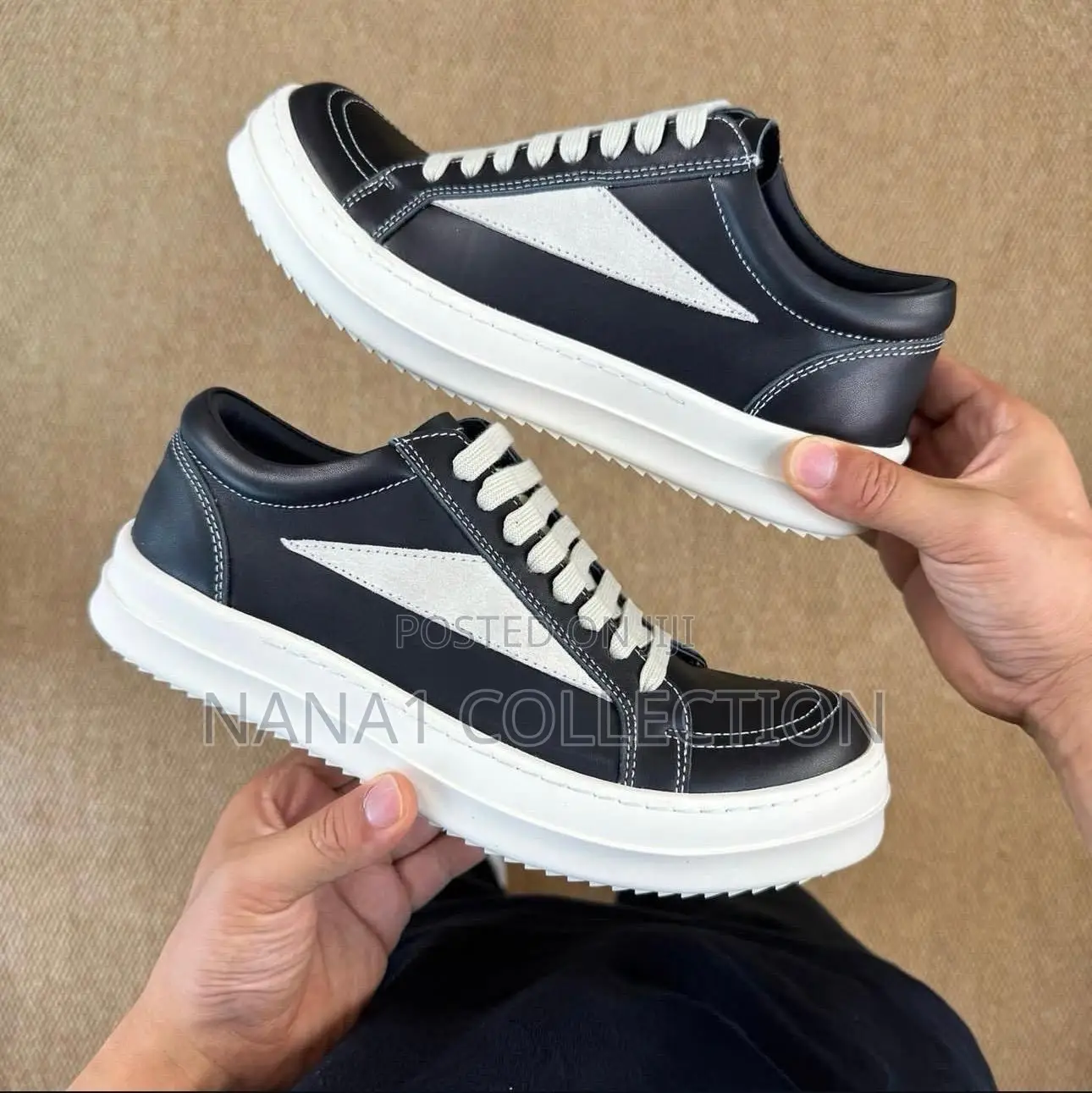 Rick Owens Vintage Leather Low—Top Sneakers
