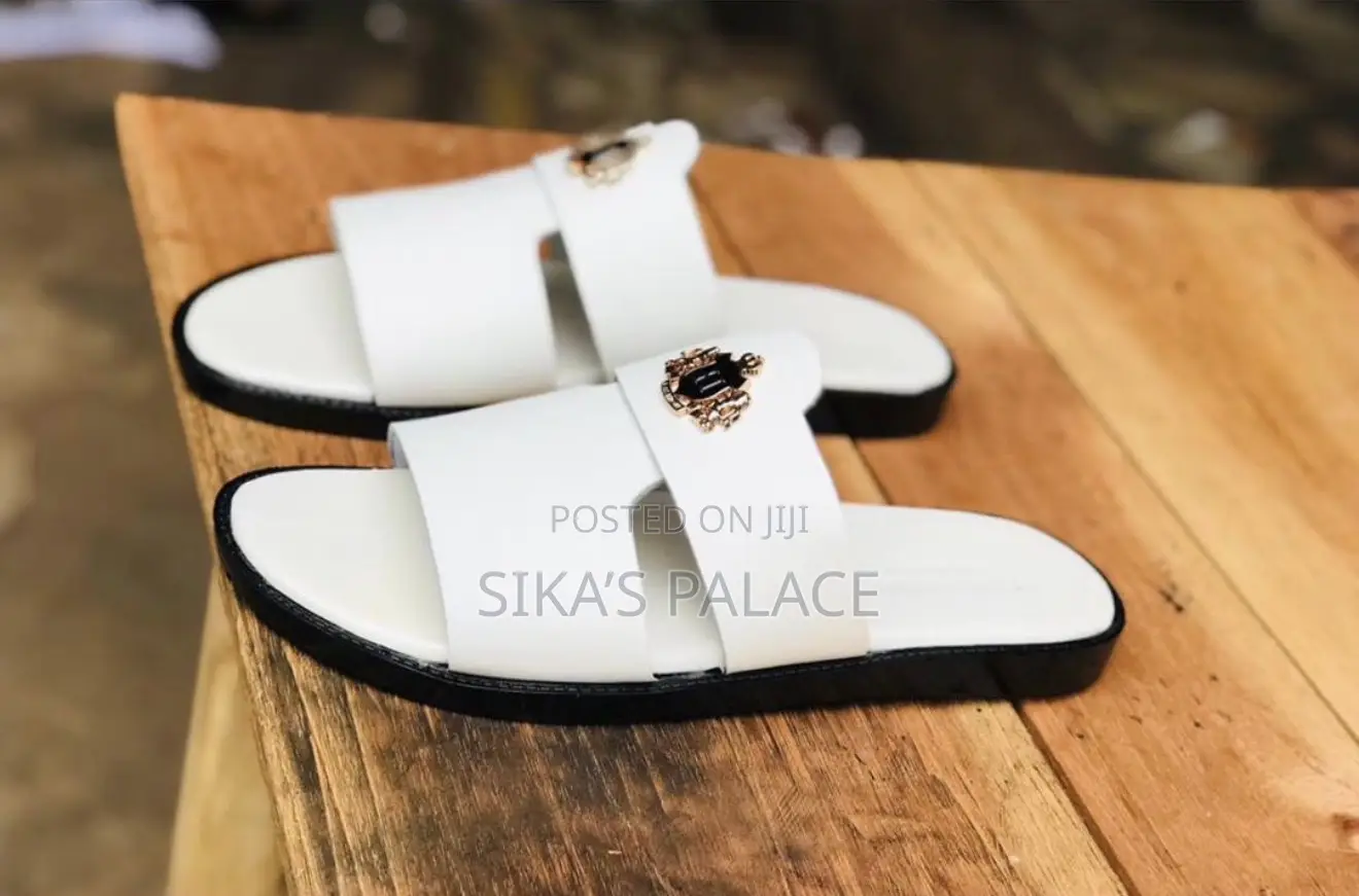 White Billionaire Tag Slippers