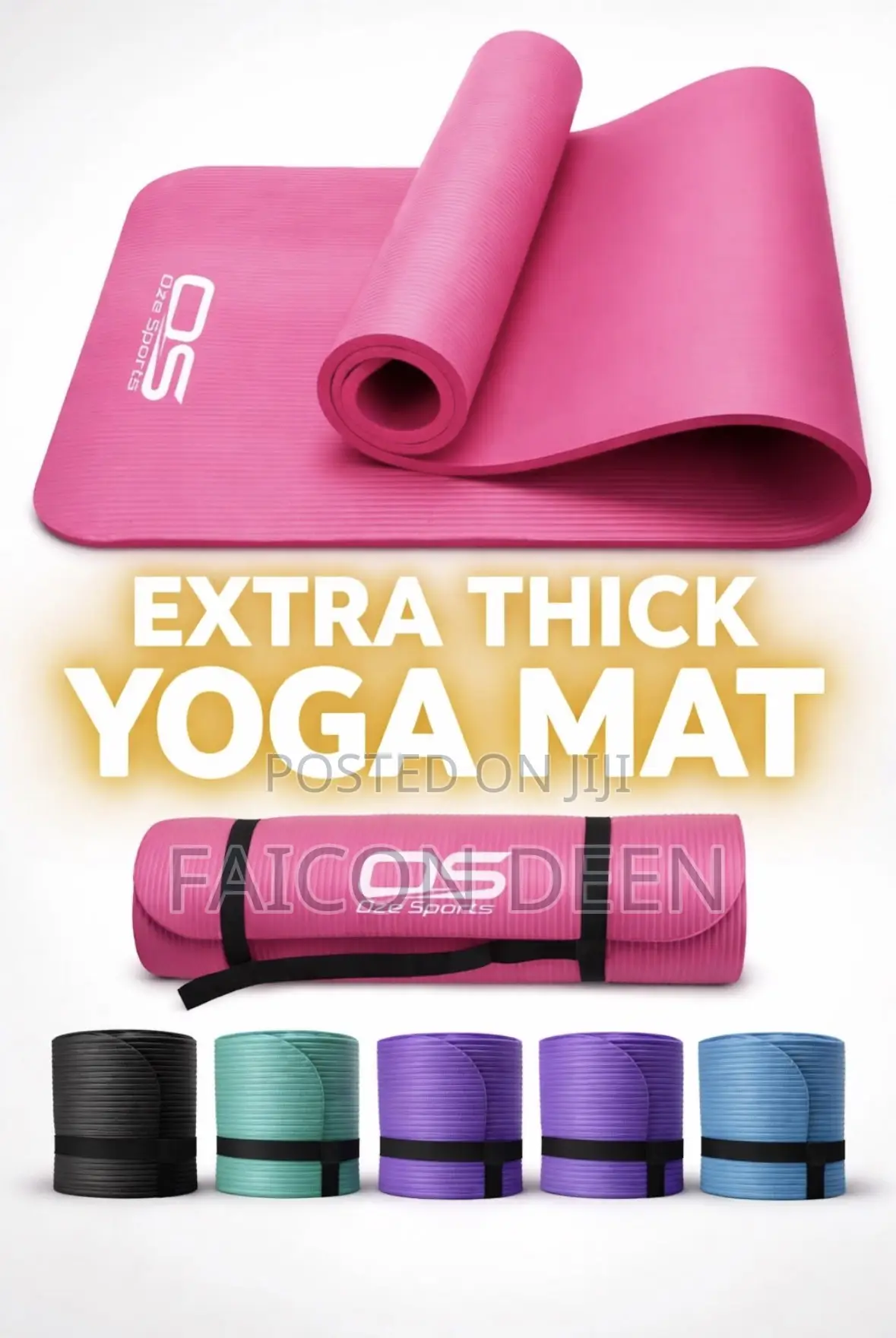 Pro Yoga Mats Plus Free Bag ( Available in Diff Colors