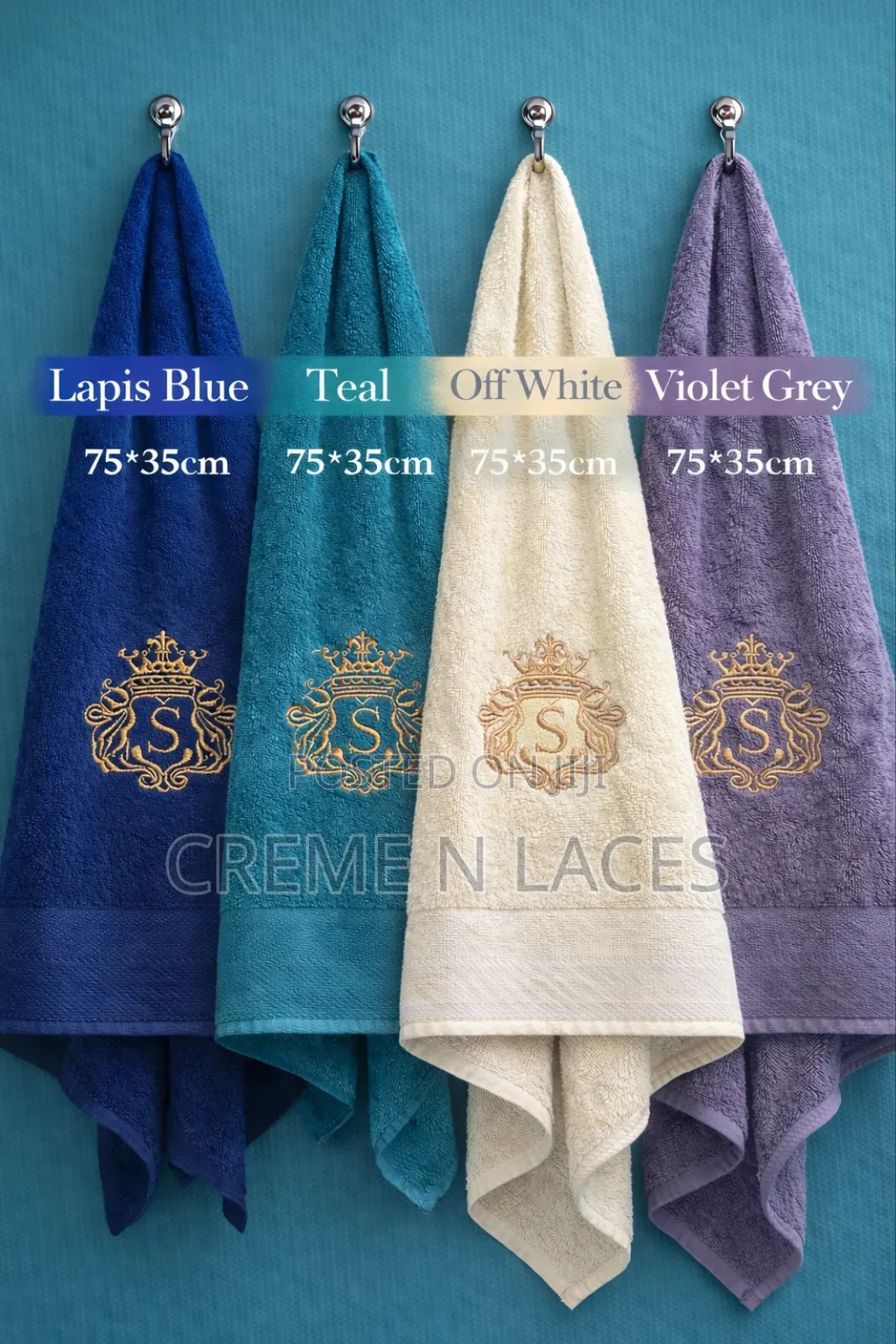 4set Pure Cotton Premium Elegant Bath Towel 75*35cm