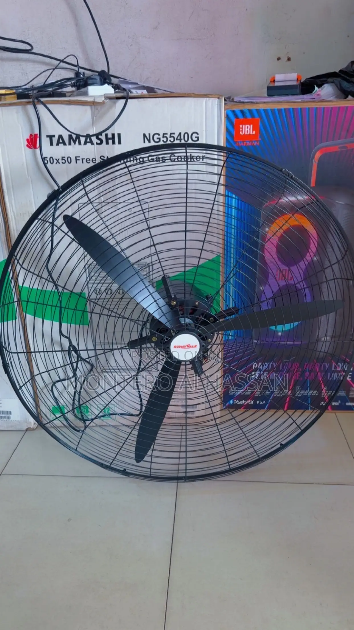 Sunnywalk Industrial Wall Fan 30 Inches