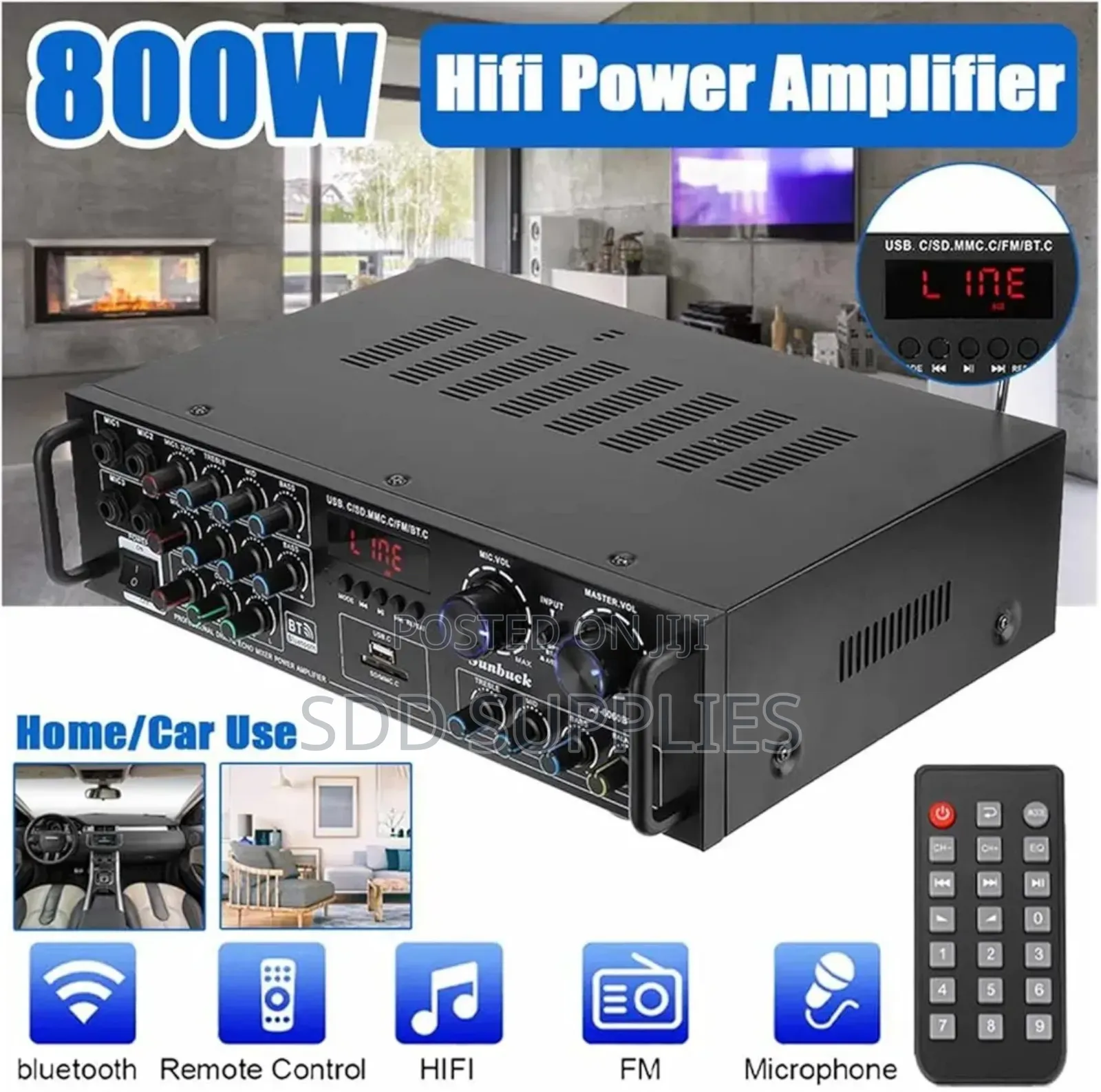Quality Power Amplifier 5.1 Channel 800 Watts