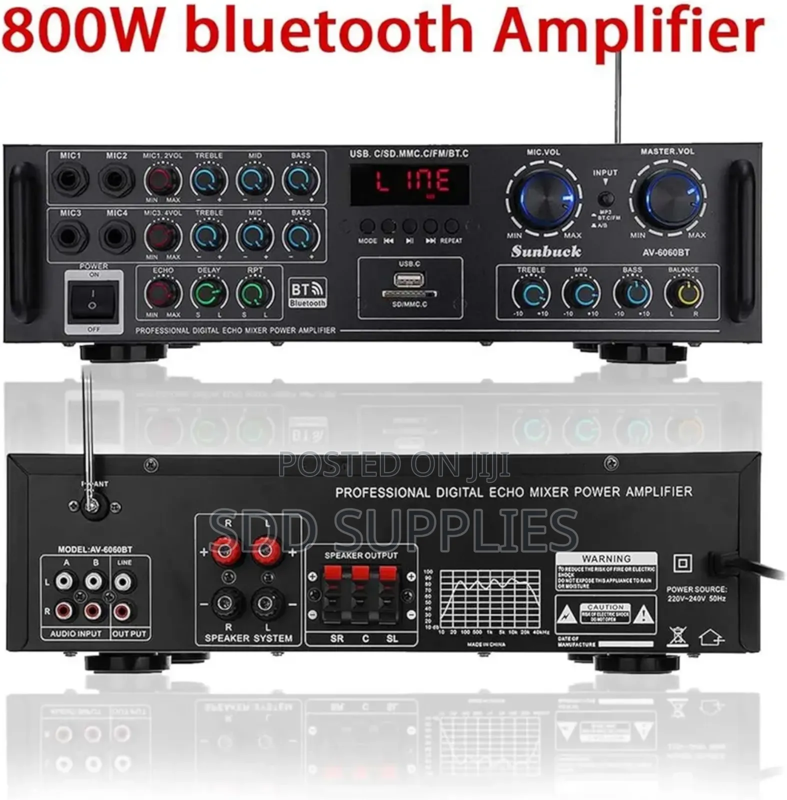 Quality Power Amplifier 5.1 Channel 800 Watts