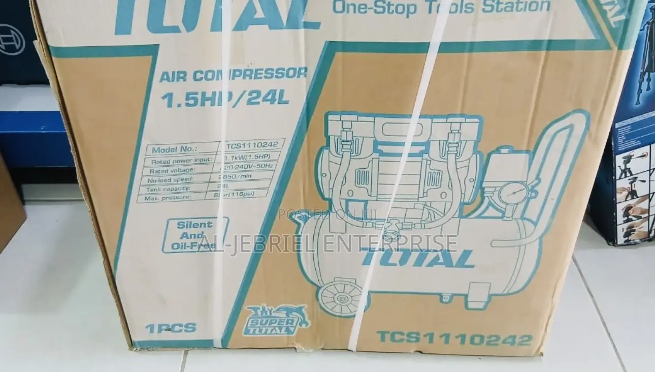 Toatal 1.5 Horse Power/ 24 Liters Air Compressor