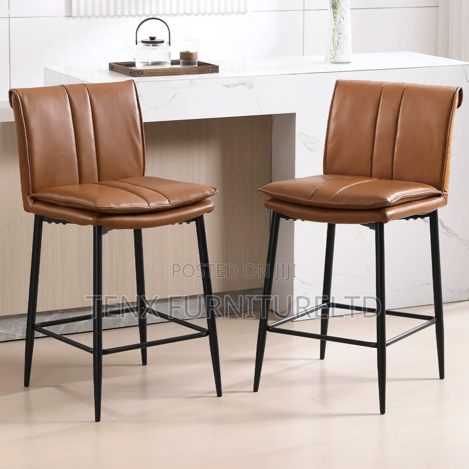 Counter Stool With Backrest (Pair)