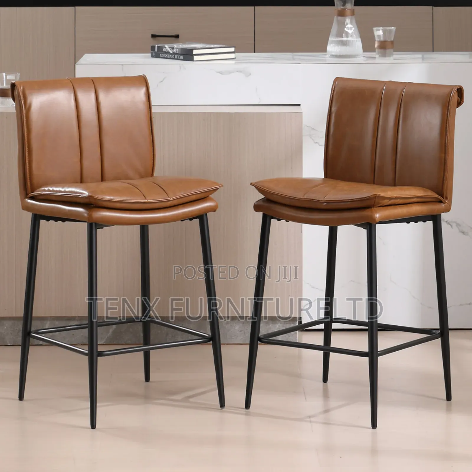 Counter Stool With Backrest (Pair)