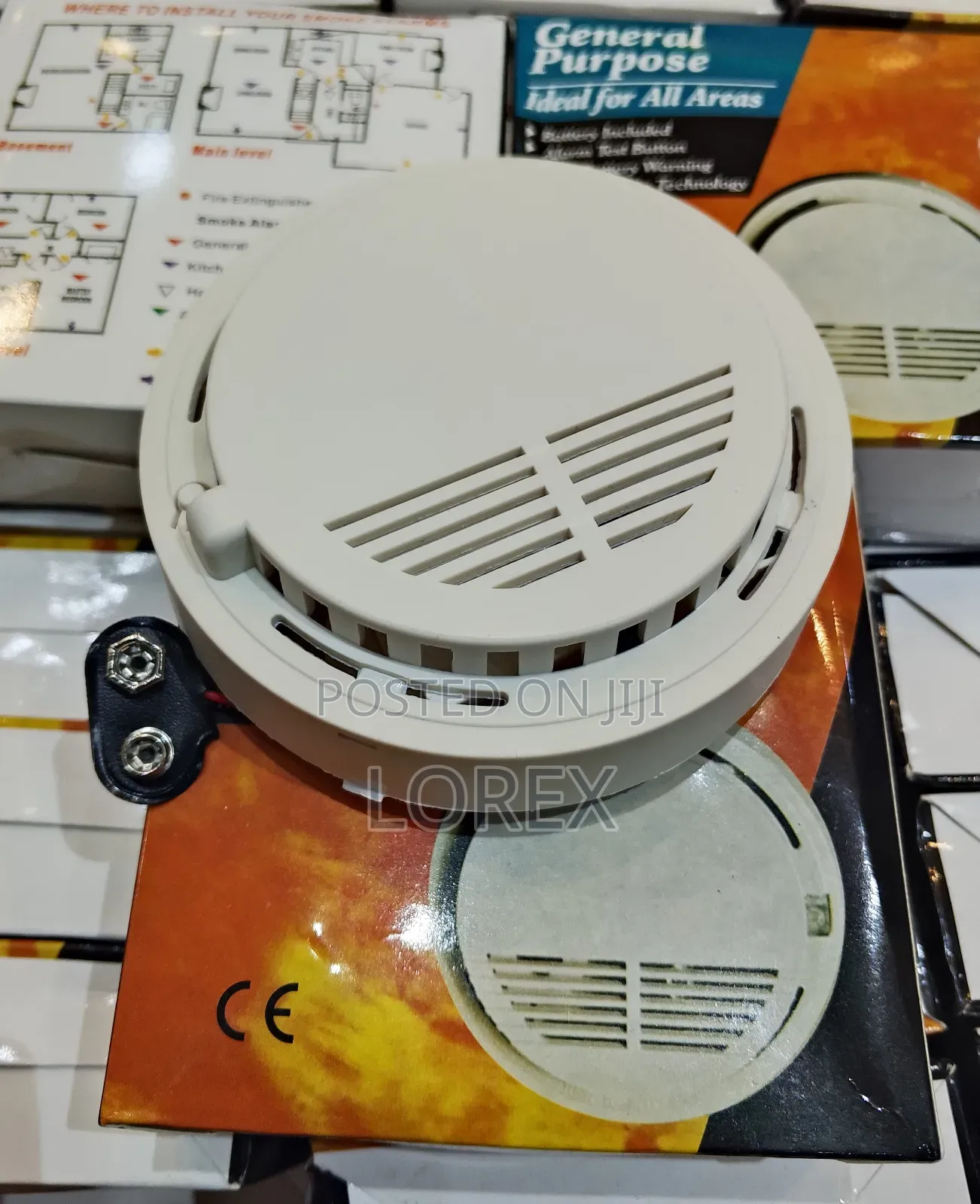 Smoke Detector Wireless Standalone With 9v Battery