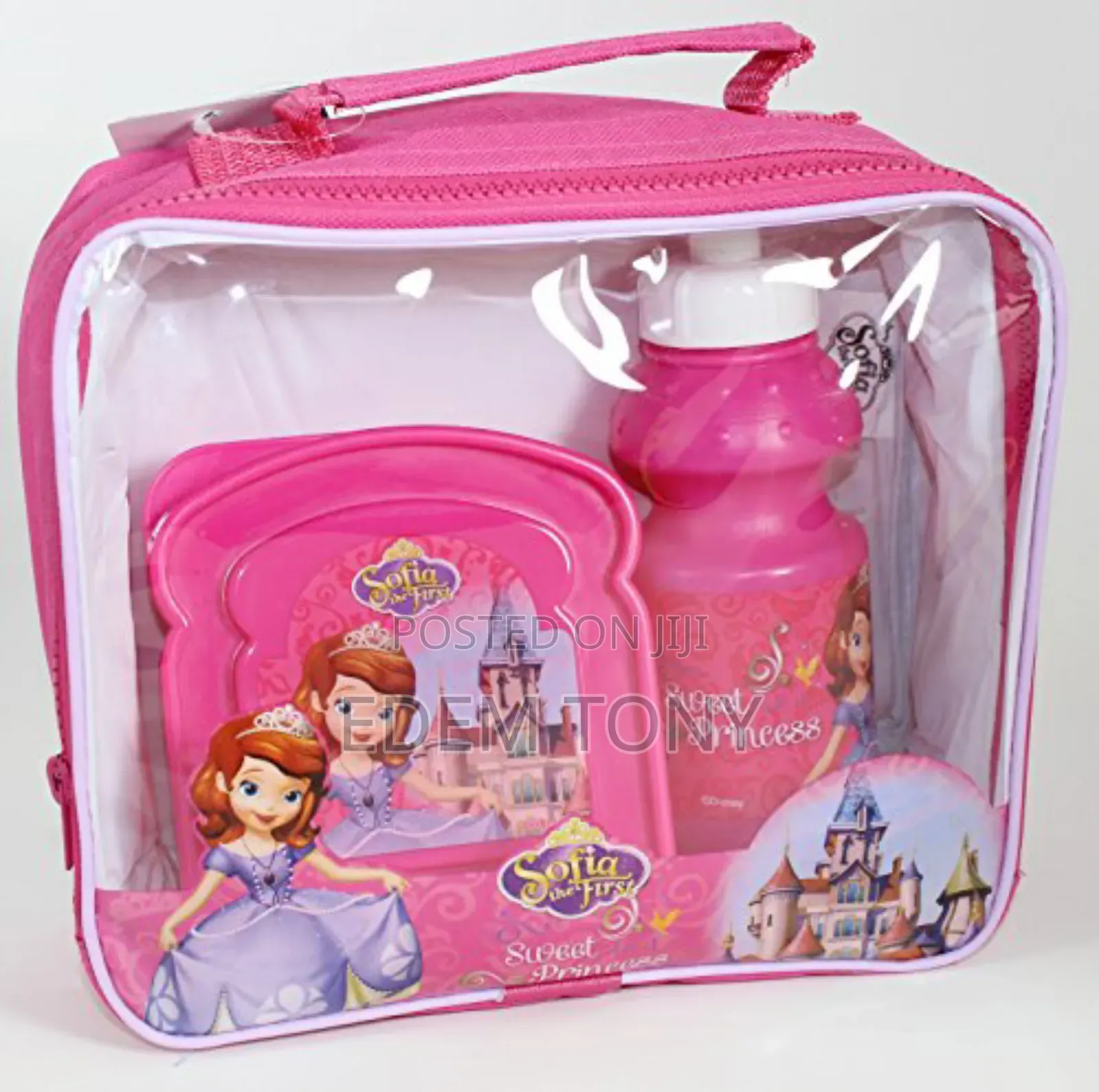Sofia the First 3-Piece Lunch Bag, Bottle, and Sandwich Box Set