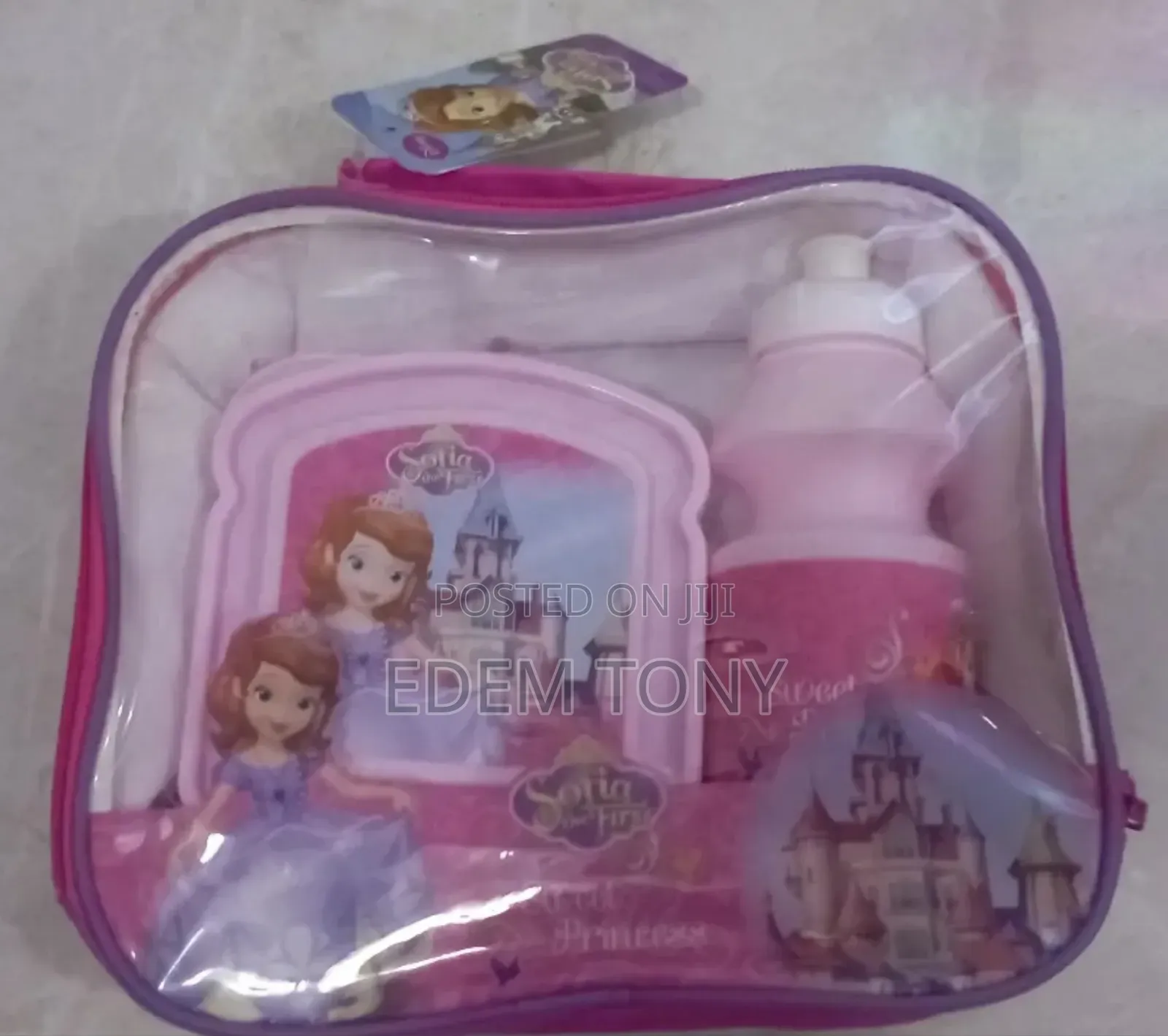 Sofia the First 3-Piece Lunch Bag, Bottle, and Sandwich Box Set