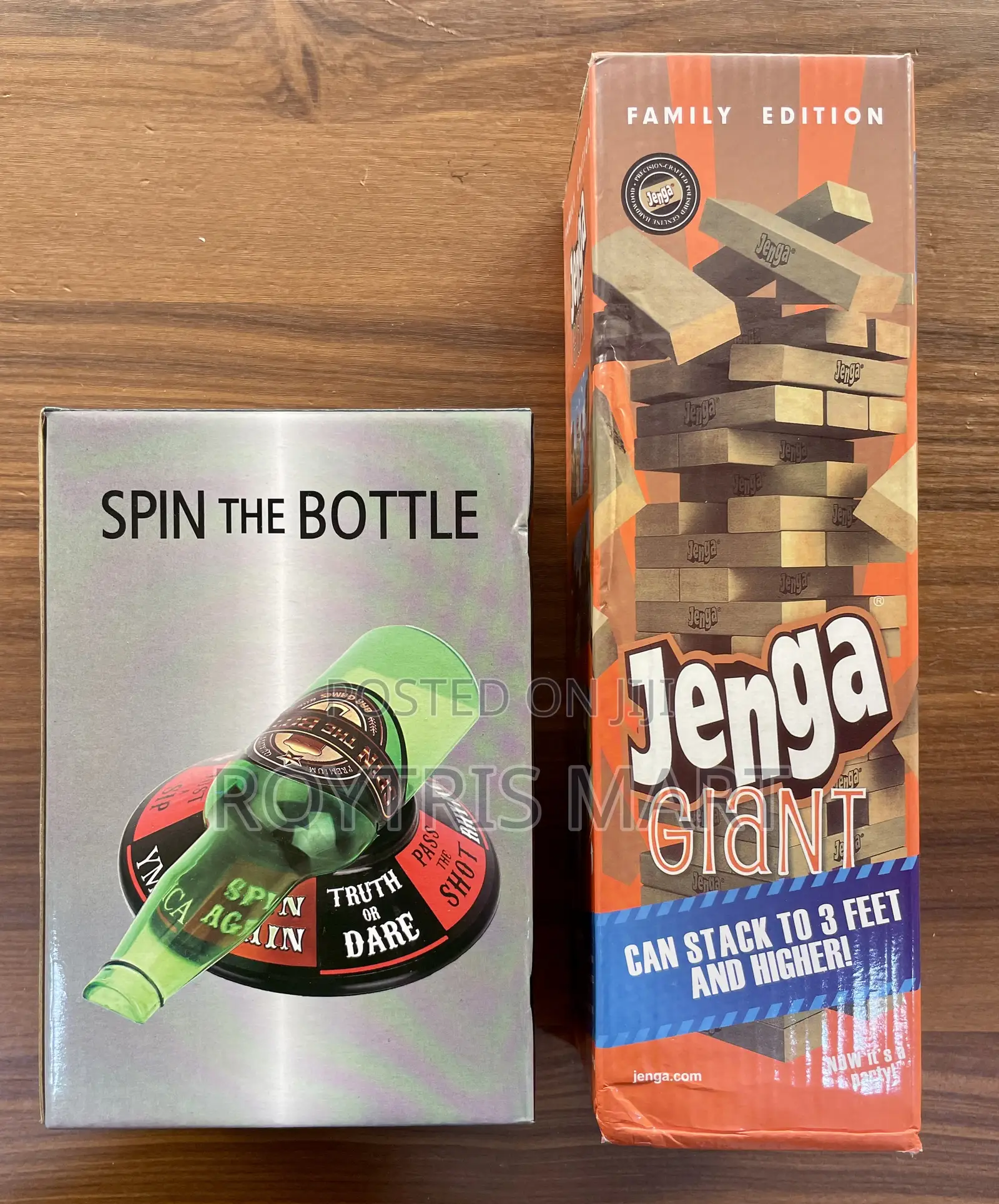 Jenga and Spin the Bottle Game